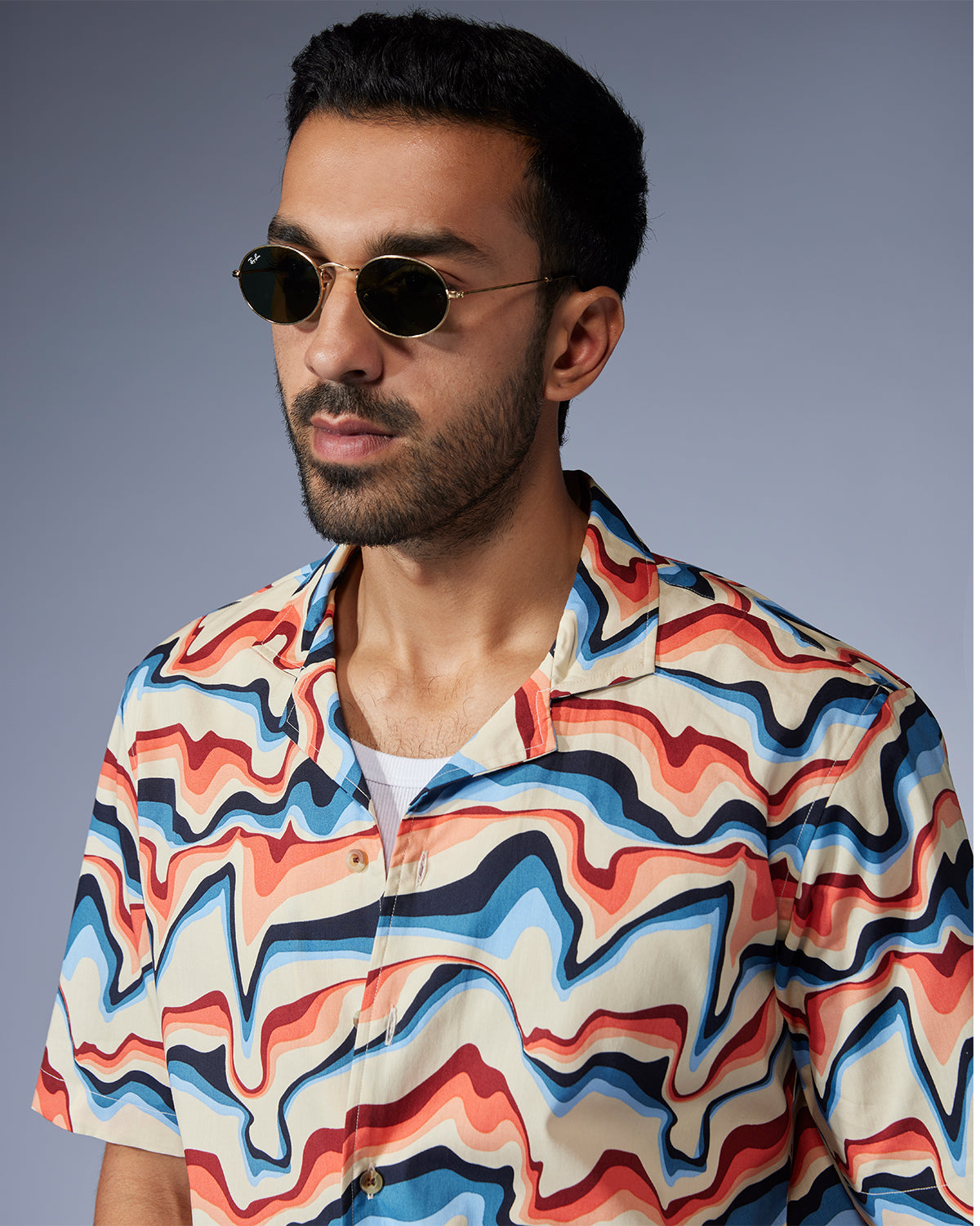 Marble Printed Shirt - Multicoloured