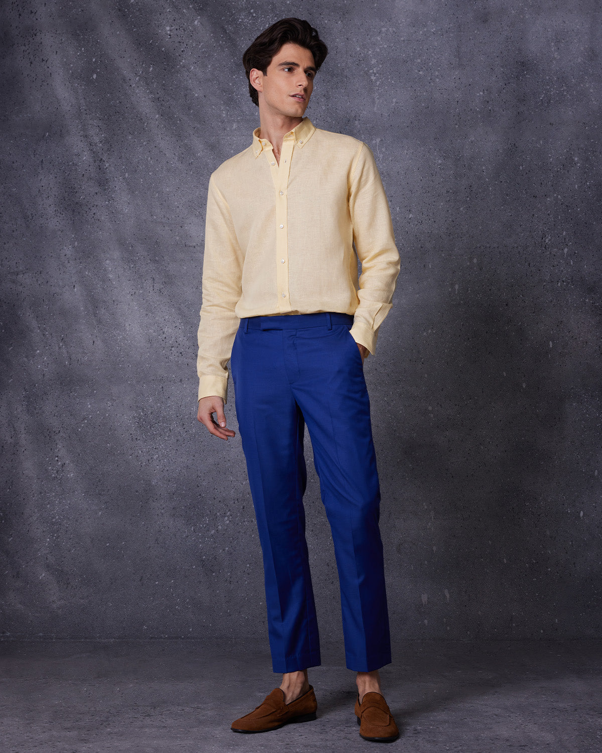 Soft Washed Linen Shirt - Yellow