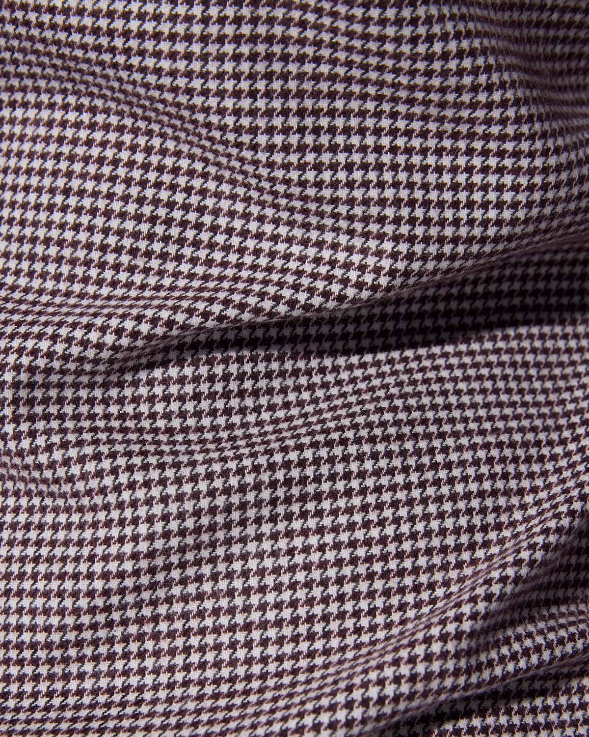 Japanese Brushed Houndstooth Shirt - Brown