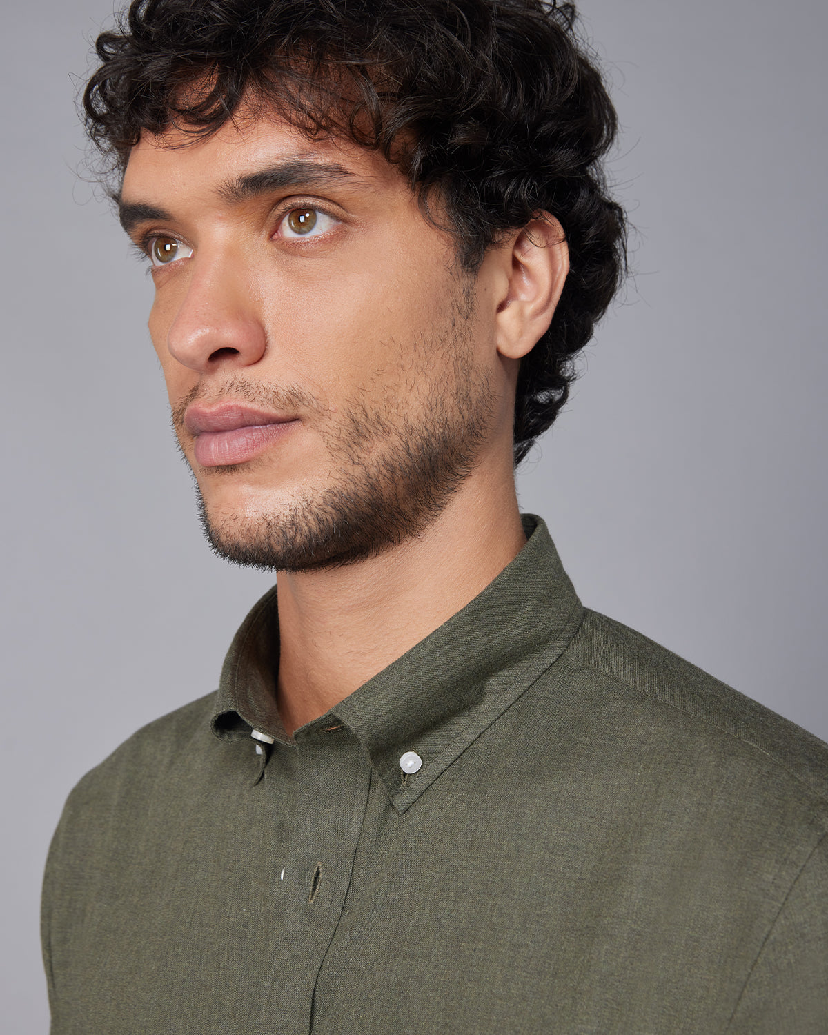 Brushed Twill Shirt - Green