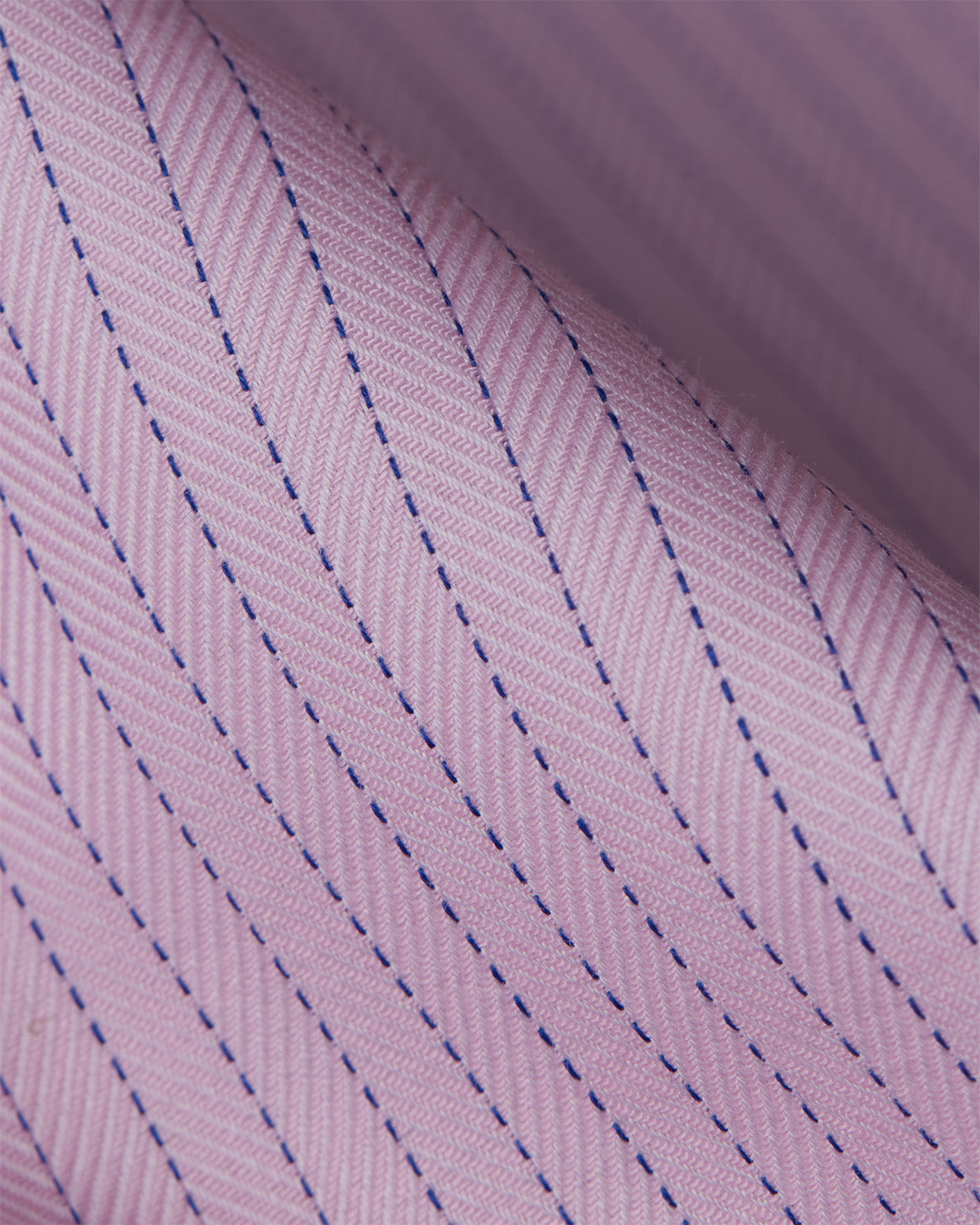 Marlowe Herringbone Striped Shirt - Pink & Dark Blue