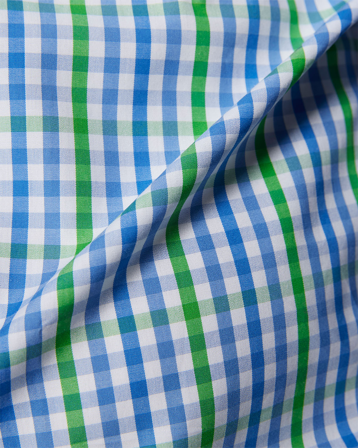 Gingham Checked Shirt - Green & Blue