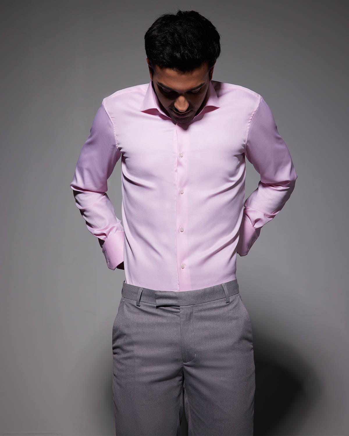 Luthai Wrinkle-Free Dobby Shirt - Pink