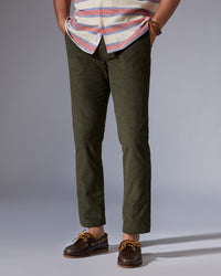 Regal Corduroy Stretch Chinos - Olive