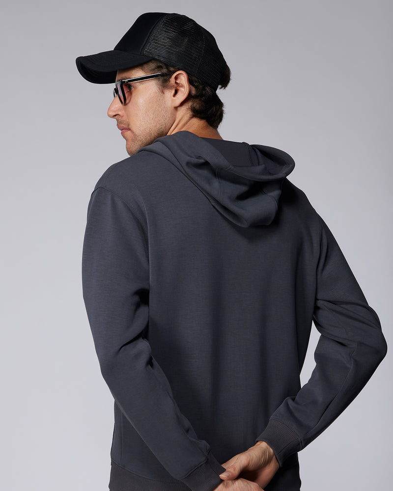 Luxe Zipper Hoodie - Dark Grey