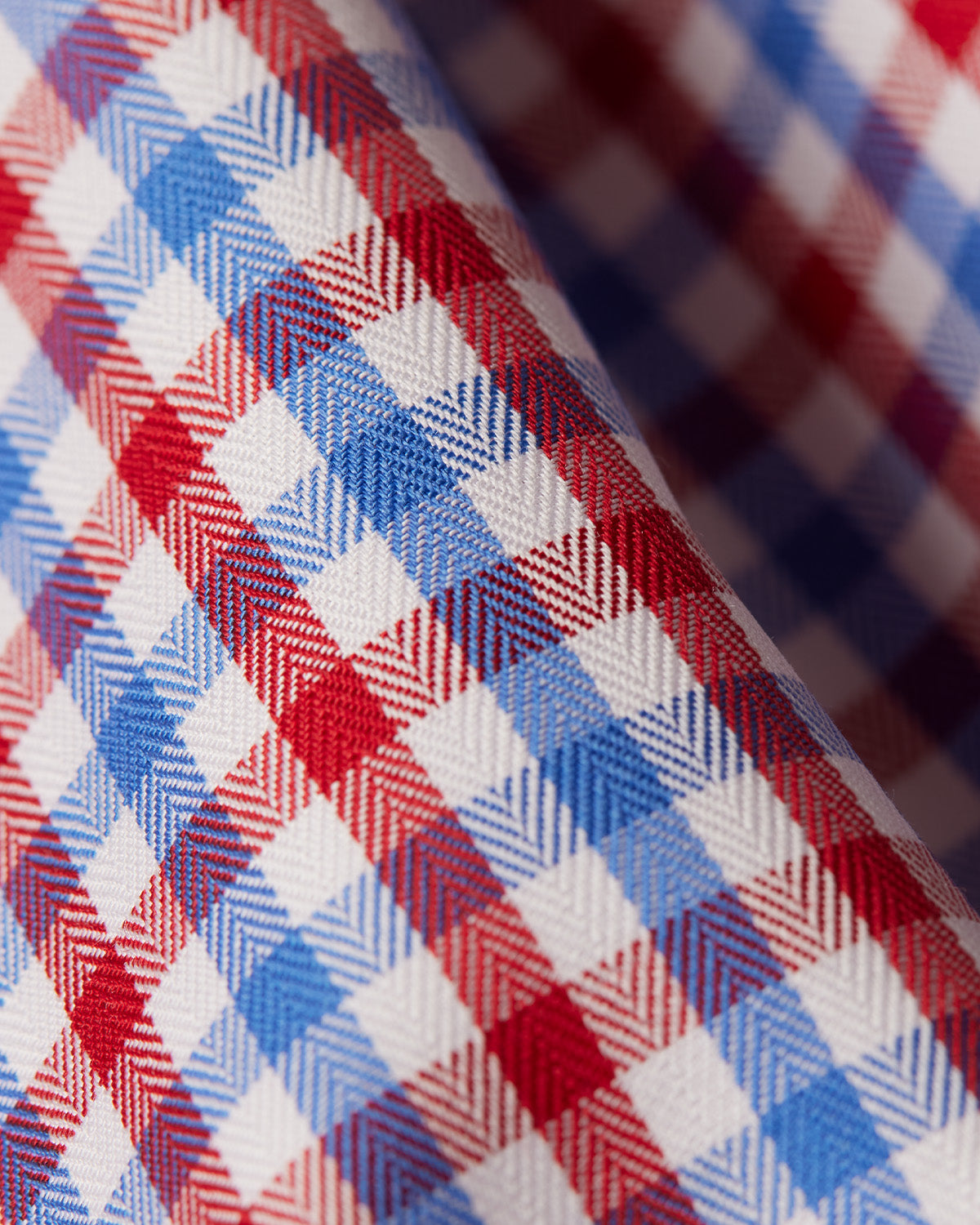 Montrose Herringbone Checked Shirt - Blue & Red