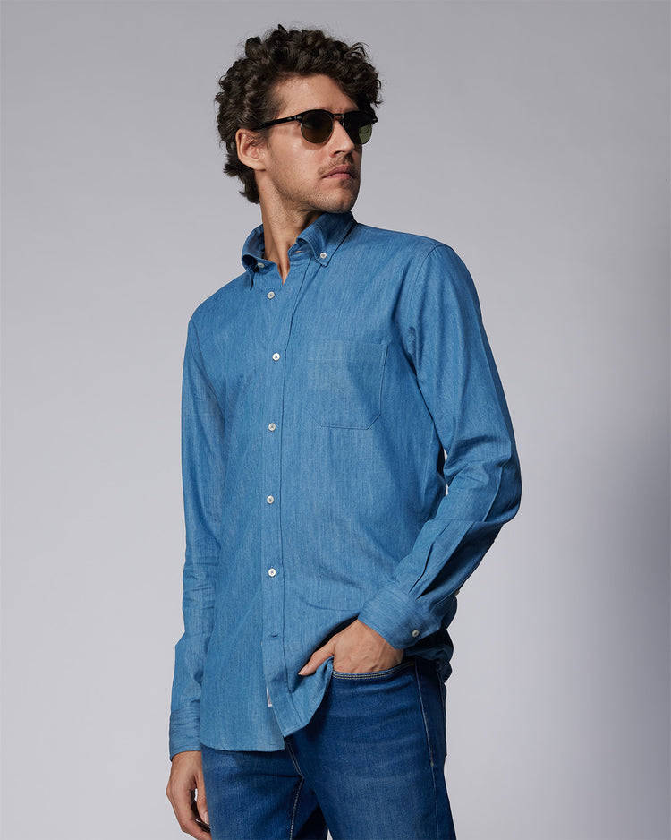 Denim Shirt - Mid Blue