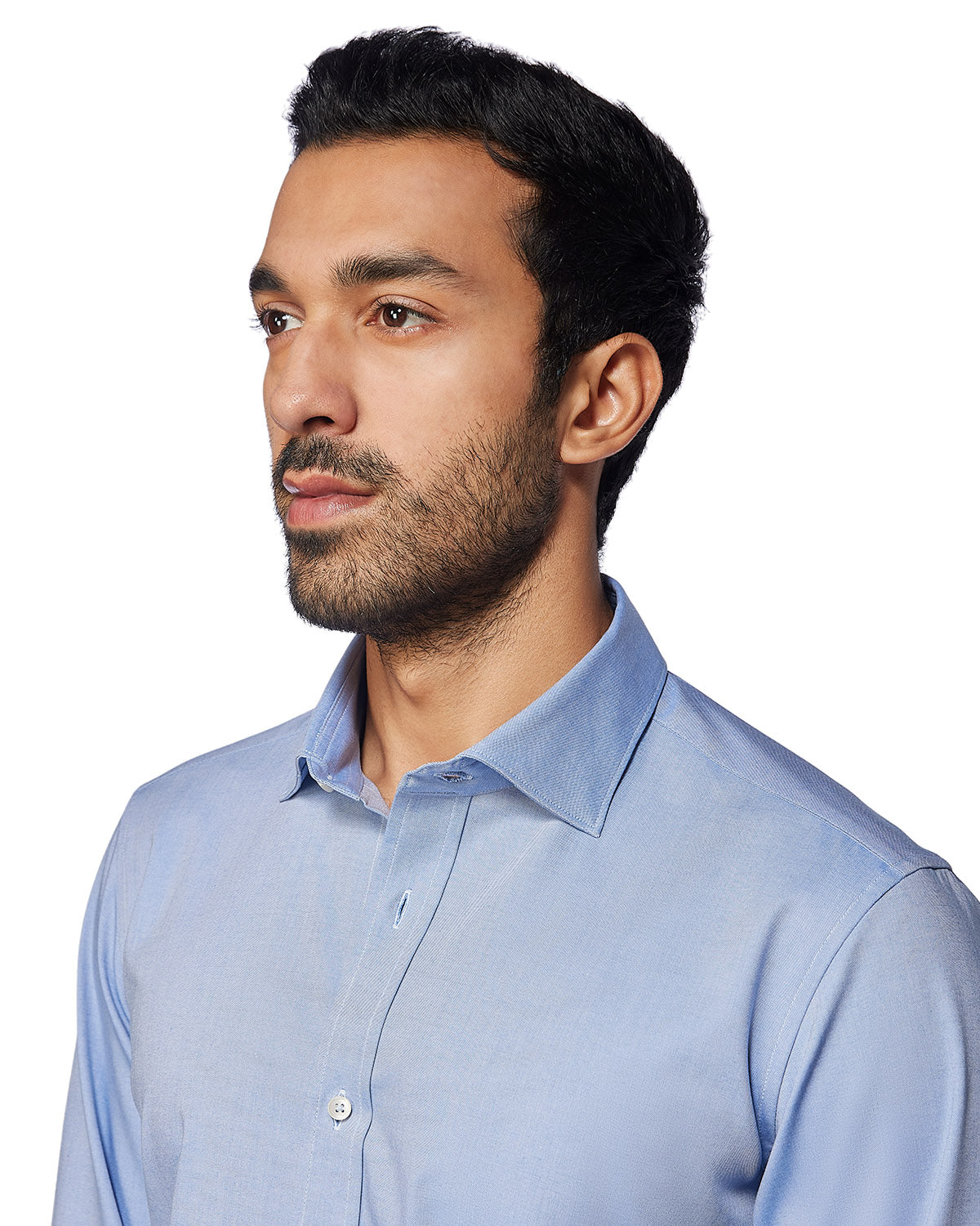 4-Way Stretch Oxford Shirt - Blue