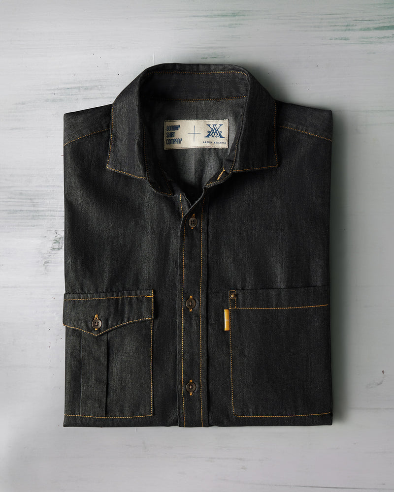 The One Flap Pocket Shirt - Black