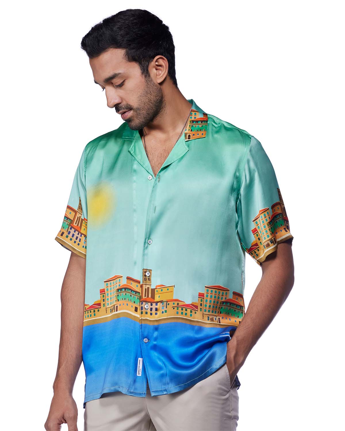 100% Silk Shirt - Aruba