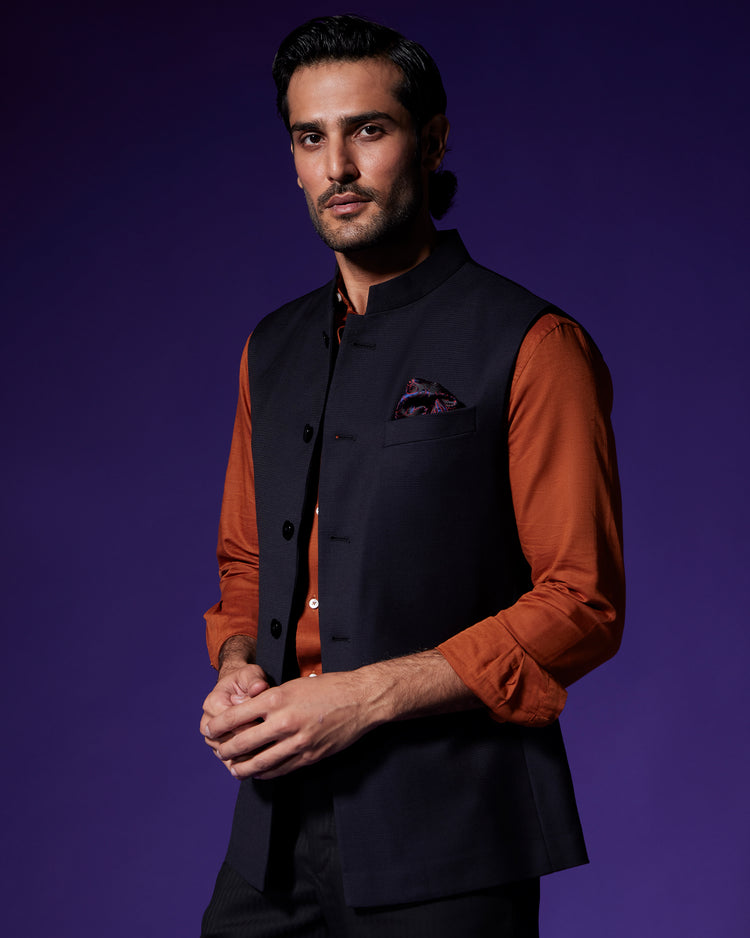 Raven Nehru Jacket - Black