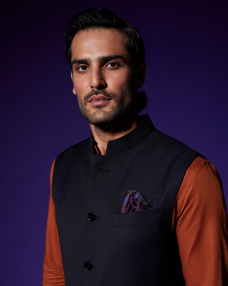 Raven Nehru Jacket - Black