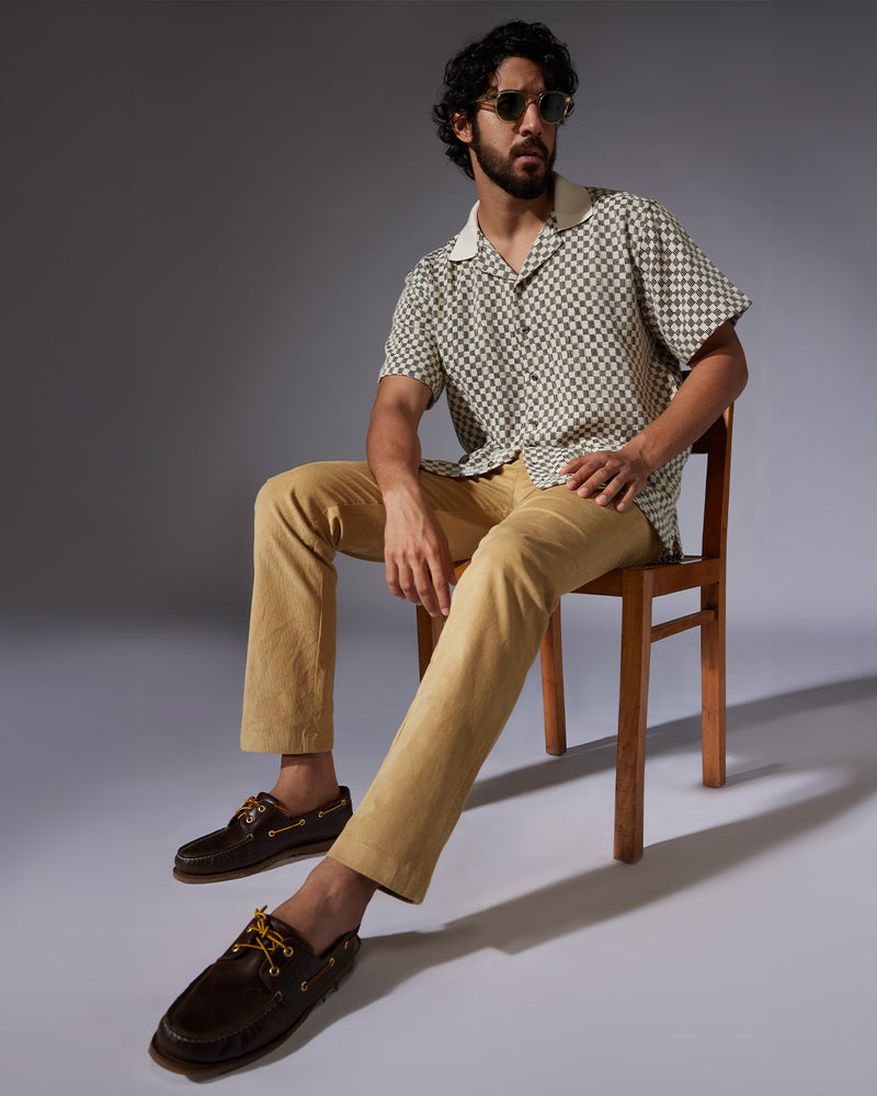 Regal Corduroy Stretch Chinos - Khaki