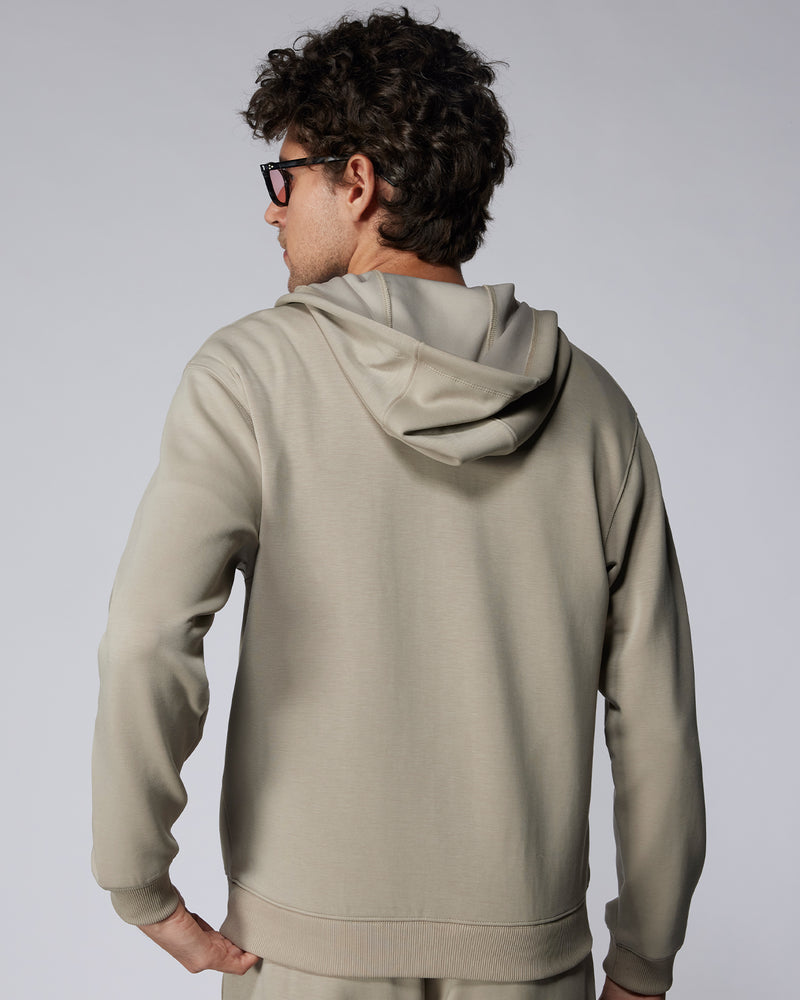 Luxe Zipper Hoodie - Light Olive