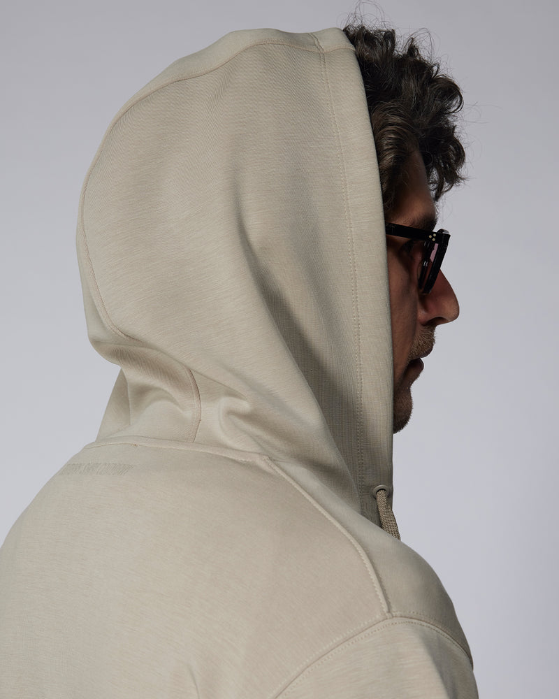 Luxe Zipper Hoodie - Light Olive