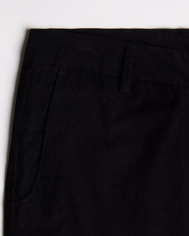 Regal Corduroy Stretch Chinos - Black