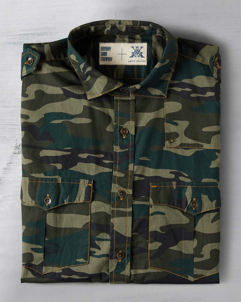 The Safari Bush Full Sleeve Shirt - Green