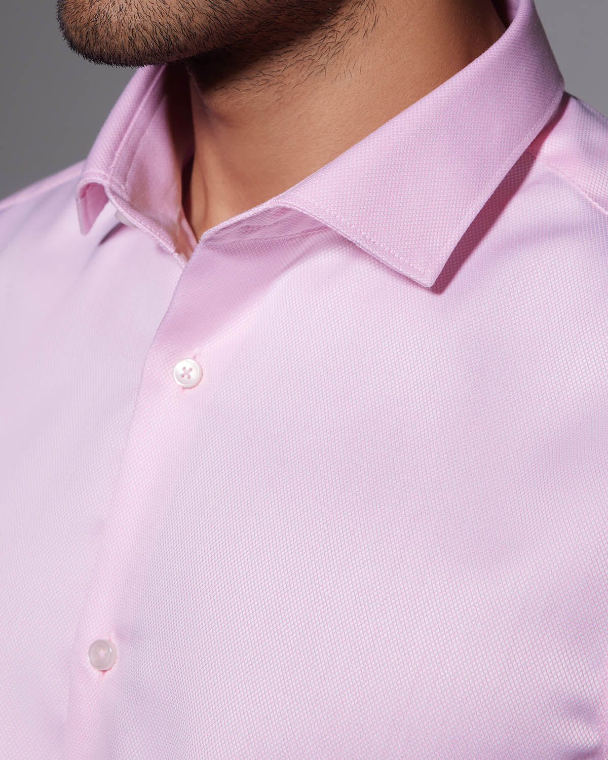Luthai Wrinkle-Free Dobby Shirt - Pink