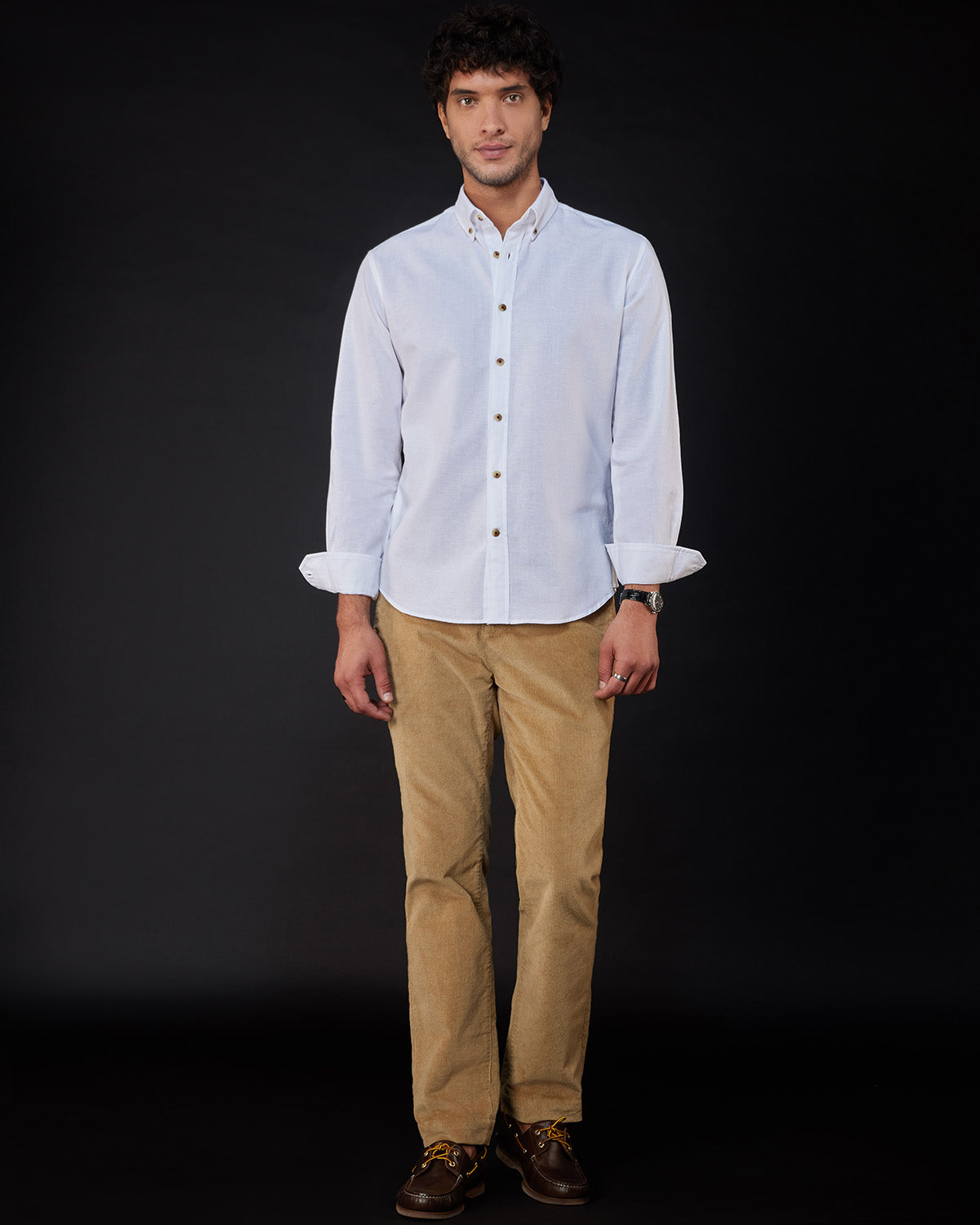 Cotton Linen Shirt - White