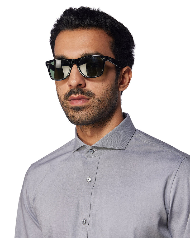 4-Way Stretch Oxford Shirt - Grey