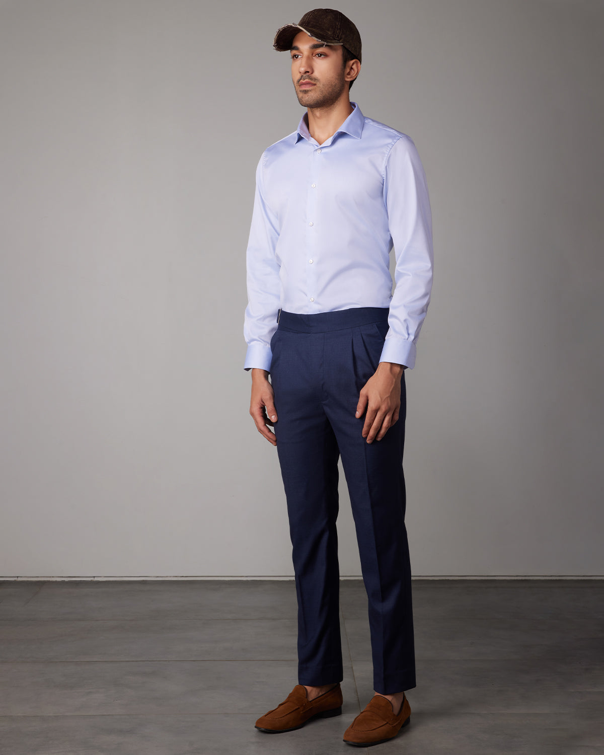 Luthai Wrinkle-Free Twill Shirt - Light Blue