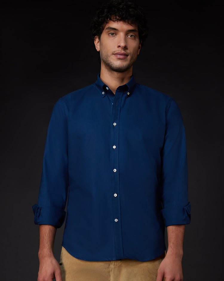 Washed Oxford Shirt - Navy