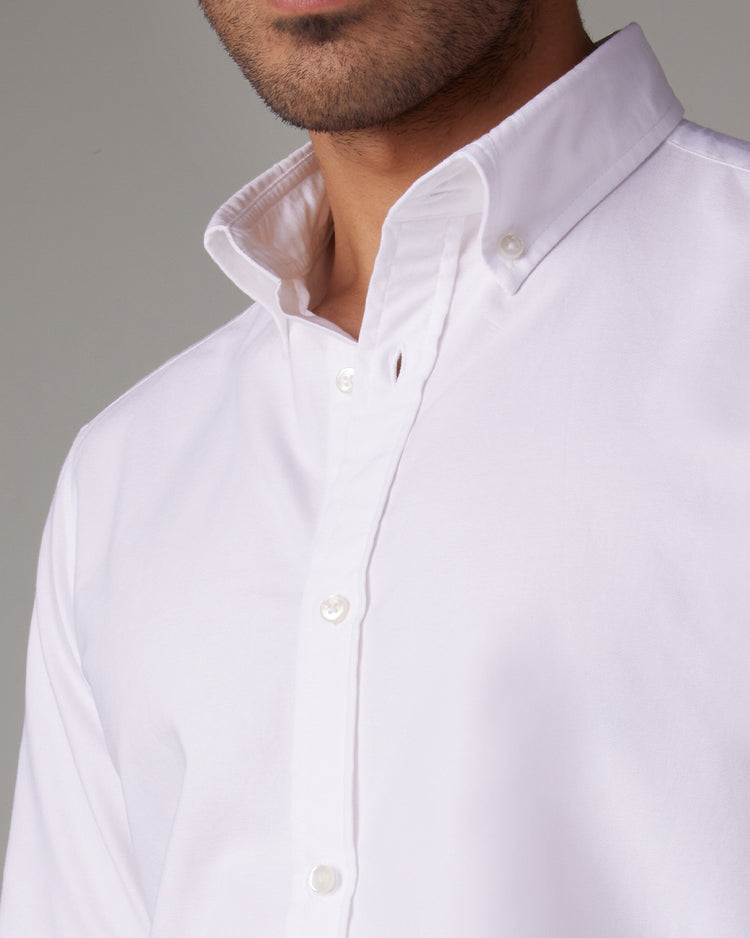 Washed Oxford Shirt - White