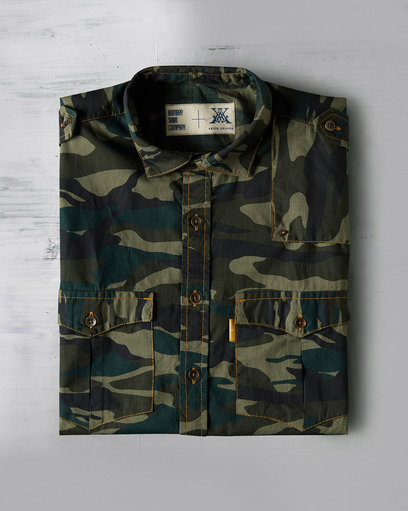 The Safari Bush Half Sleeve Shirt - Green