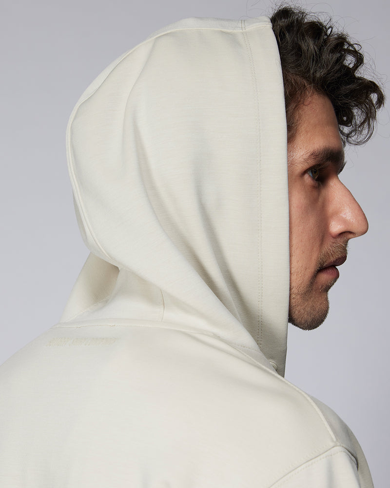 Luxe Zipper Hoodie - Light Grey