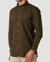 Olive Washed Oxford Shirt