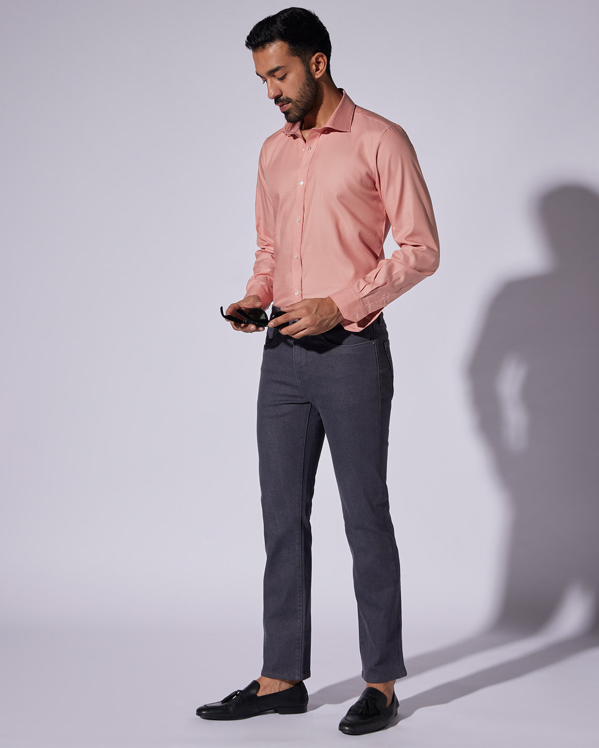 Cotton Twill Shirt - Peach