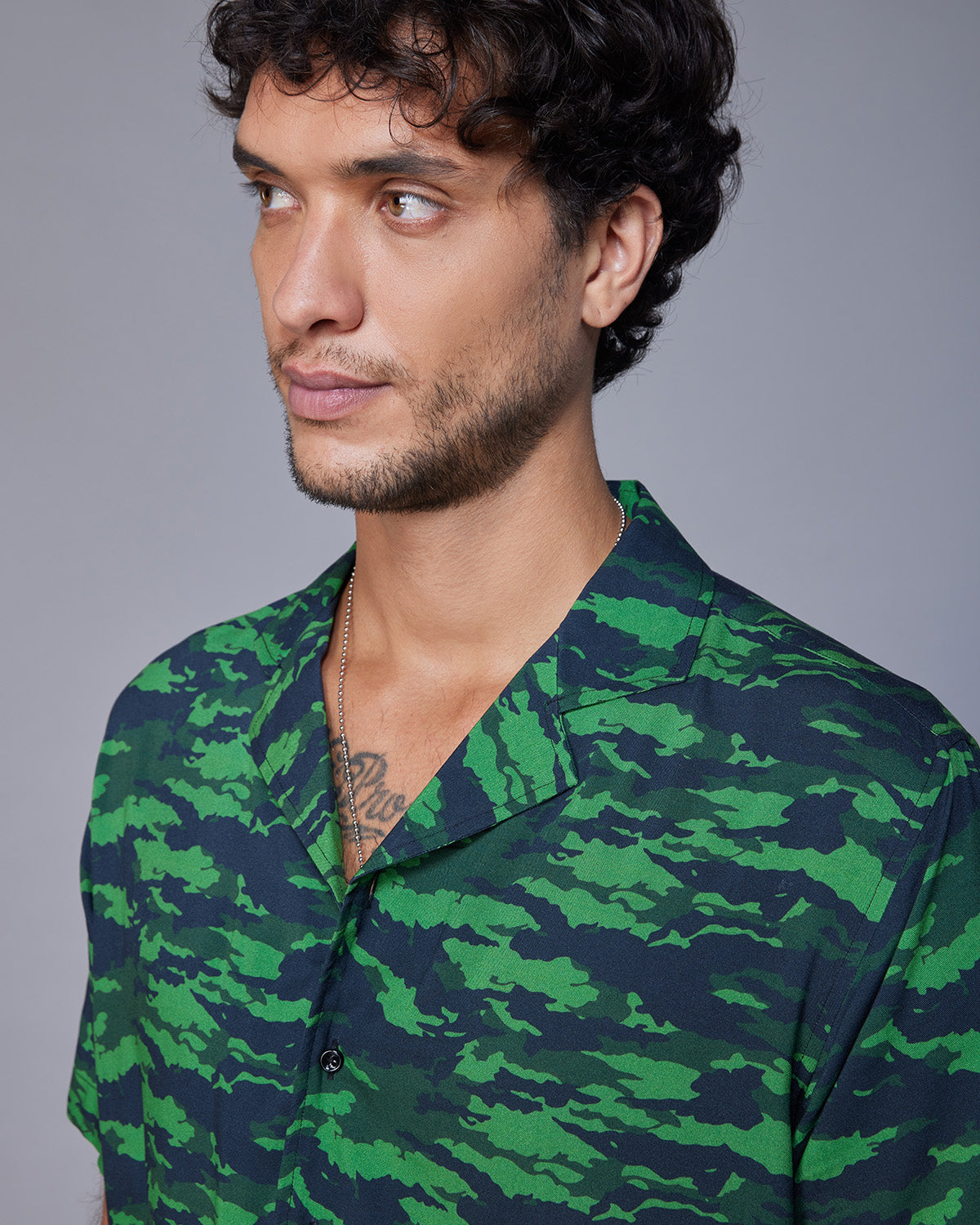 Camo Printed Shirt - Green