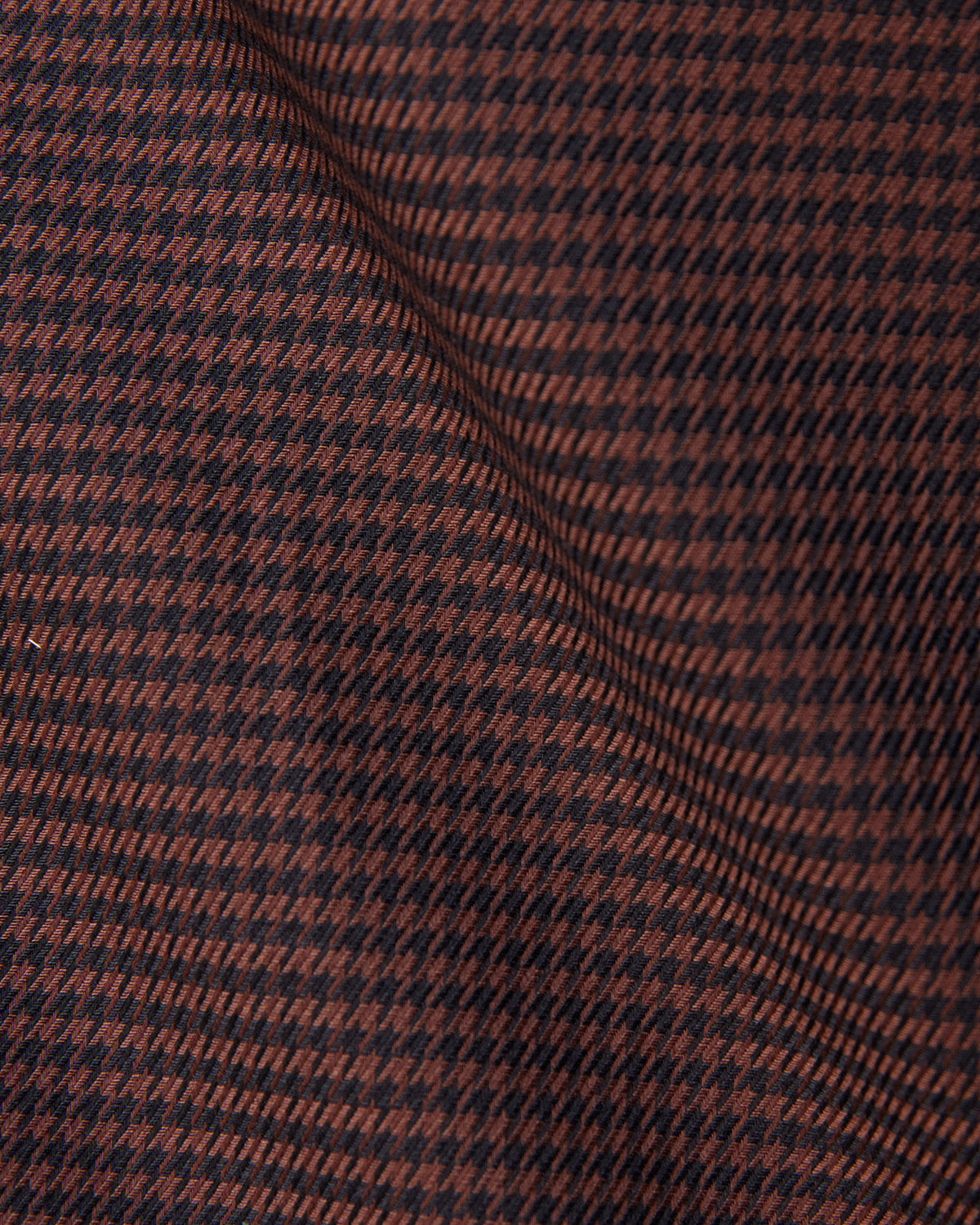 Stretch Houndstooth Shirt - Brown