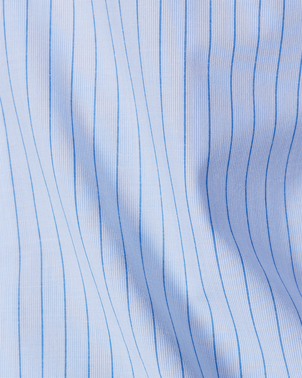 4-way Stretch Cotton Striped Shirt - Blue