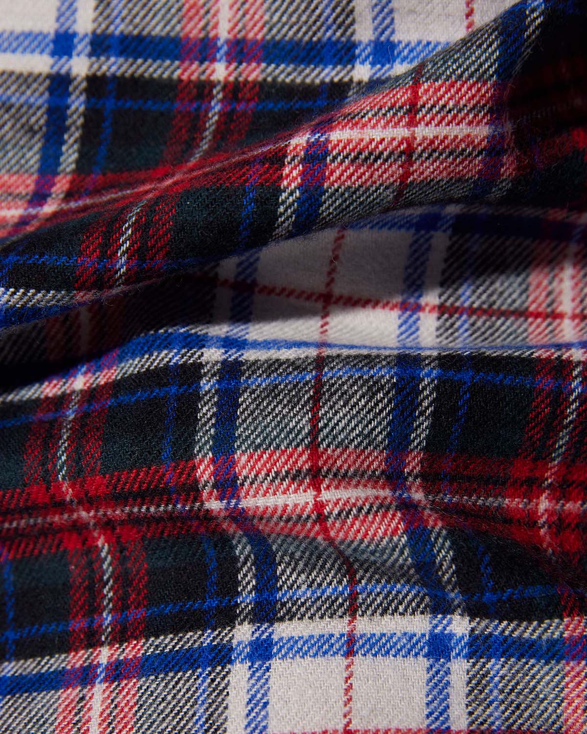 Japanese Flannel Checked Shirt - Blue & Red