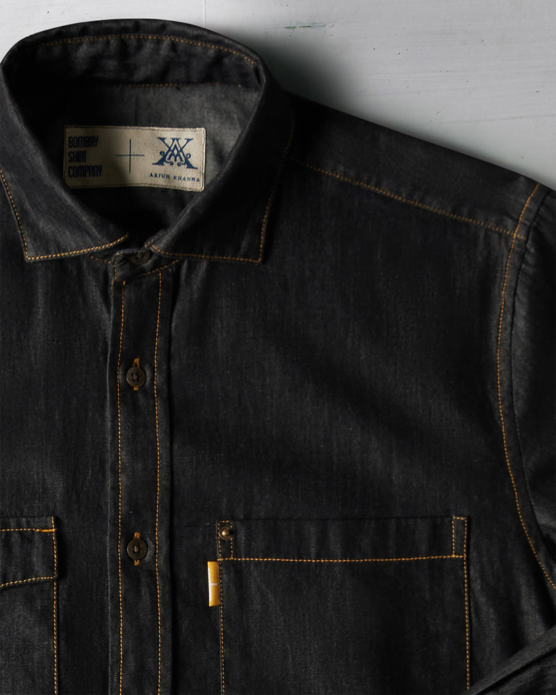 The One Flap Pocket Shirt - Black