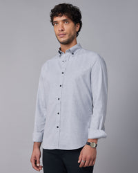 Brushed Twill Shirt - Light Grey