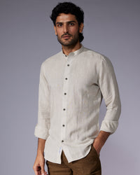 100% Linen Shirt - Ecru