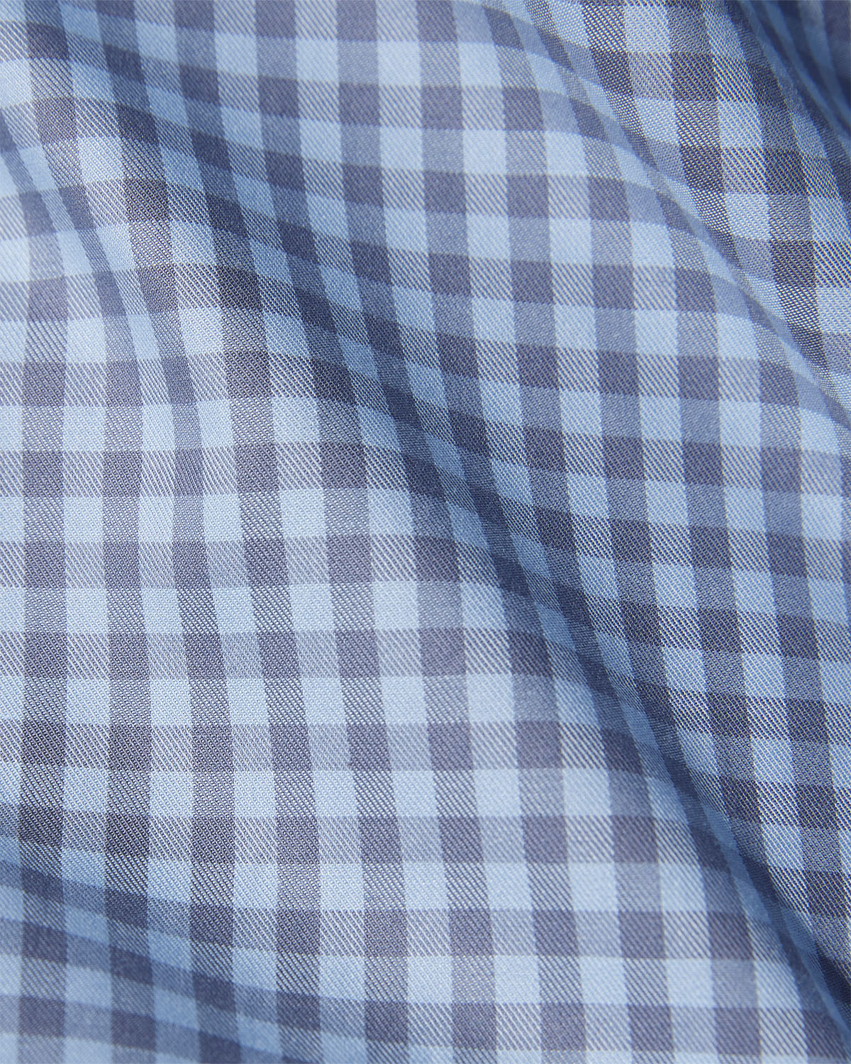 Gingham Checked Shirt - Blue & Grey