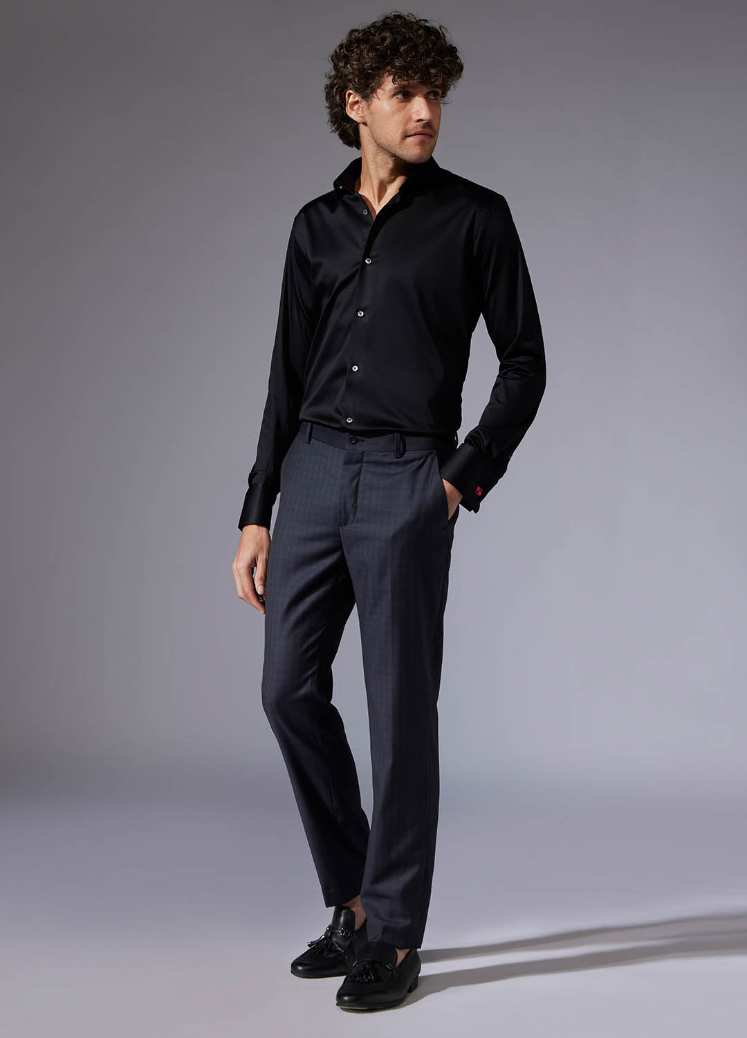 Cotton Poplin Shirt - Black