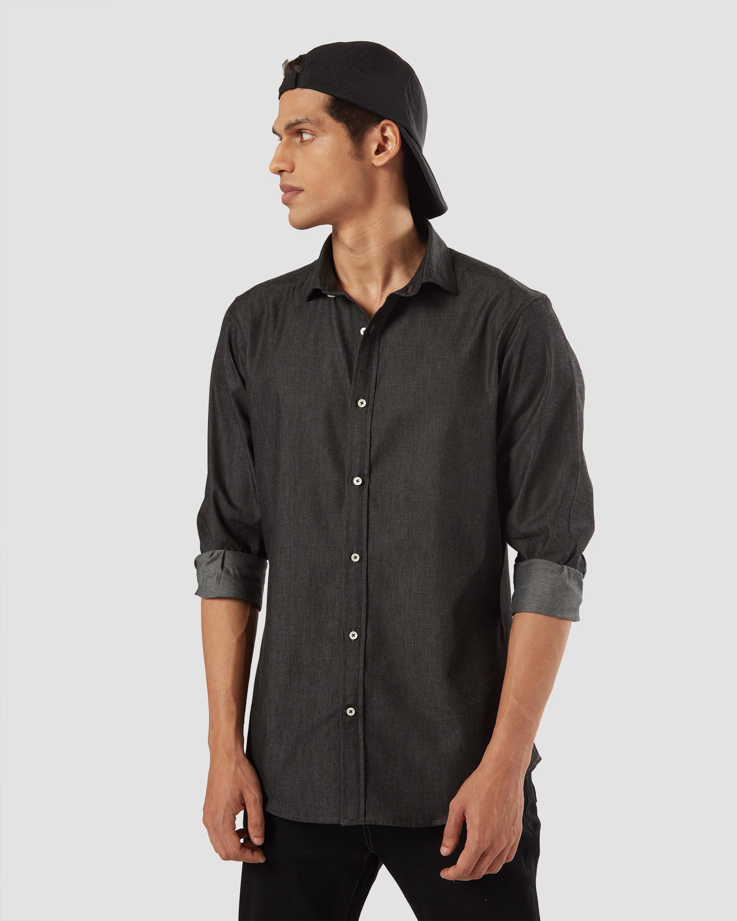 Denim Shirt - Black