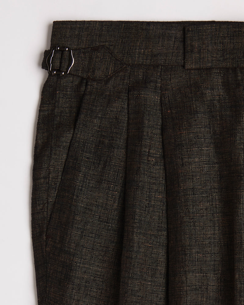 Aria Linen Neapolitan Dress Pants - Brown