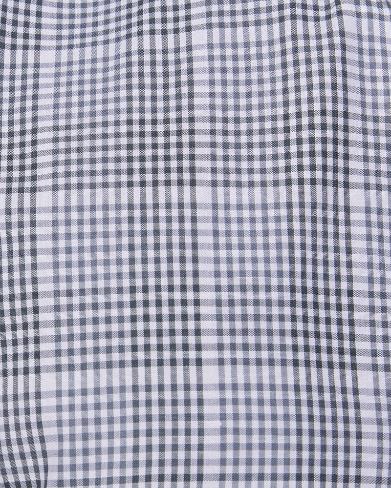 Grey & White Checked Shirt