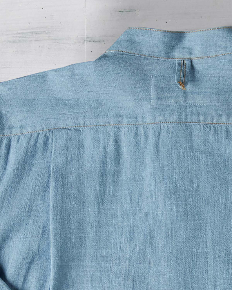 The Band Collar Shirt - Light Blue