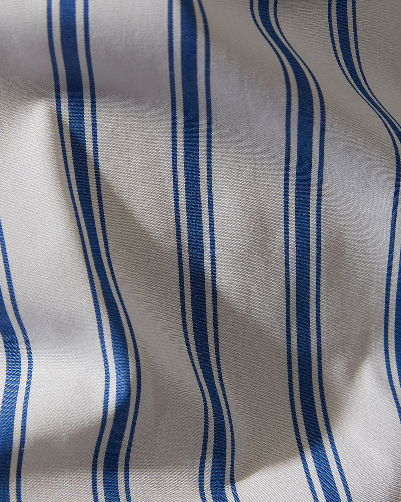 Dark Blue & White Striped Shirt