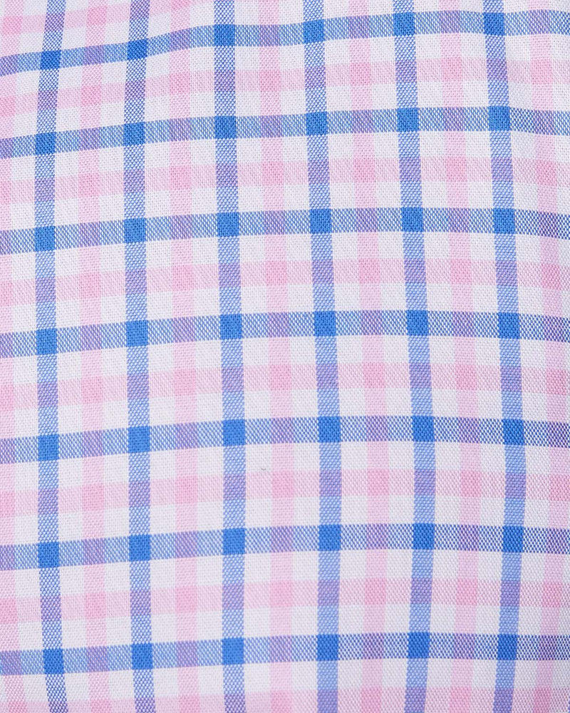 Pink & Blue Stretch Checked Shirt