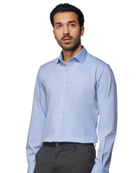 4-Way Stretch Oxford Shirt - Blue