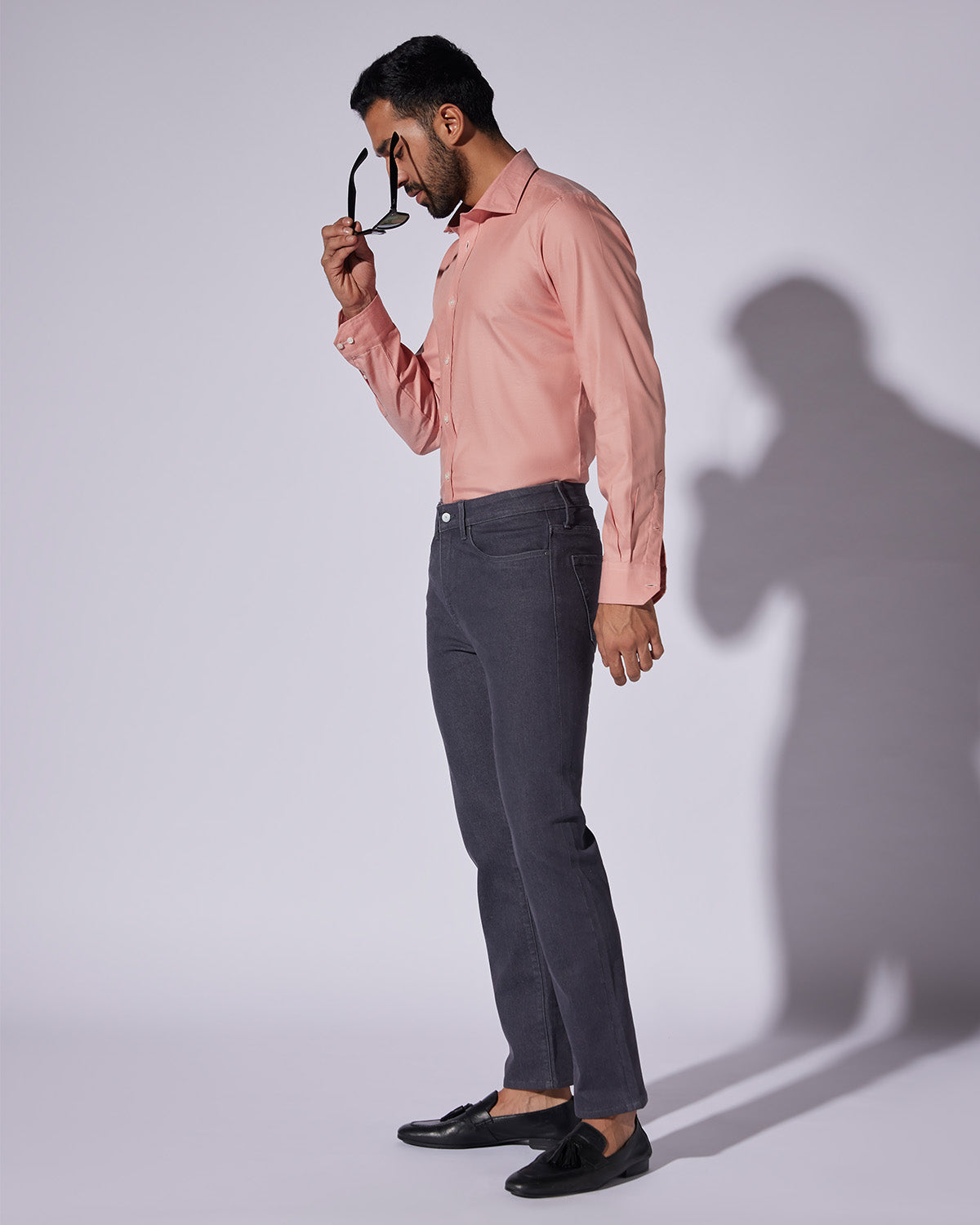 Cotton Twill Shirt - Peach