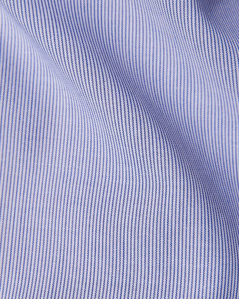 Dark Blue Pinstriped Shirt