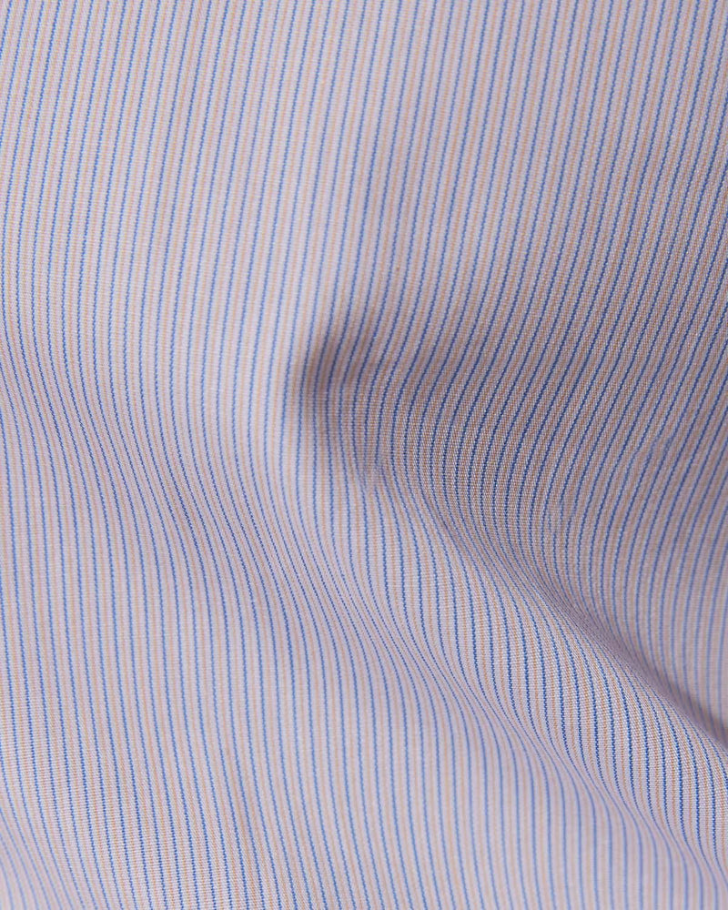 Yellow & Blue Pinstriped Shirt